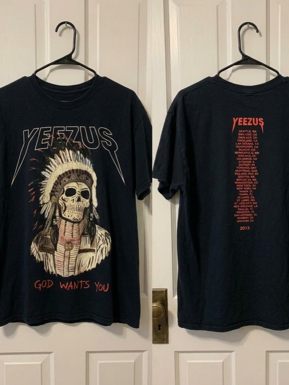 Kanye West Tour 2013 God Wants You Double Sided T Shirt